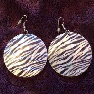Zebra Print Earrings!